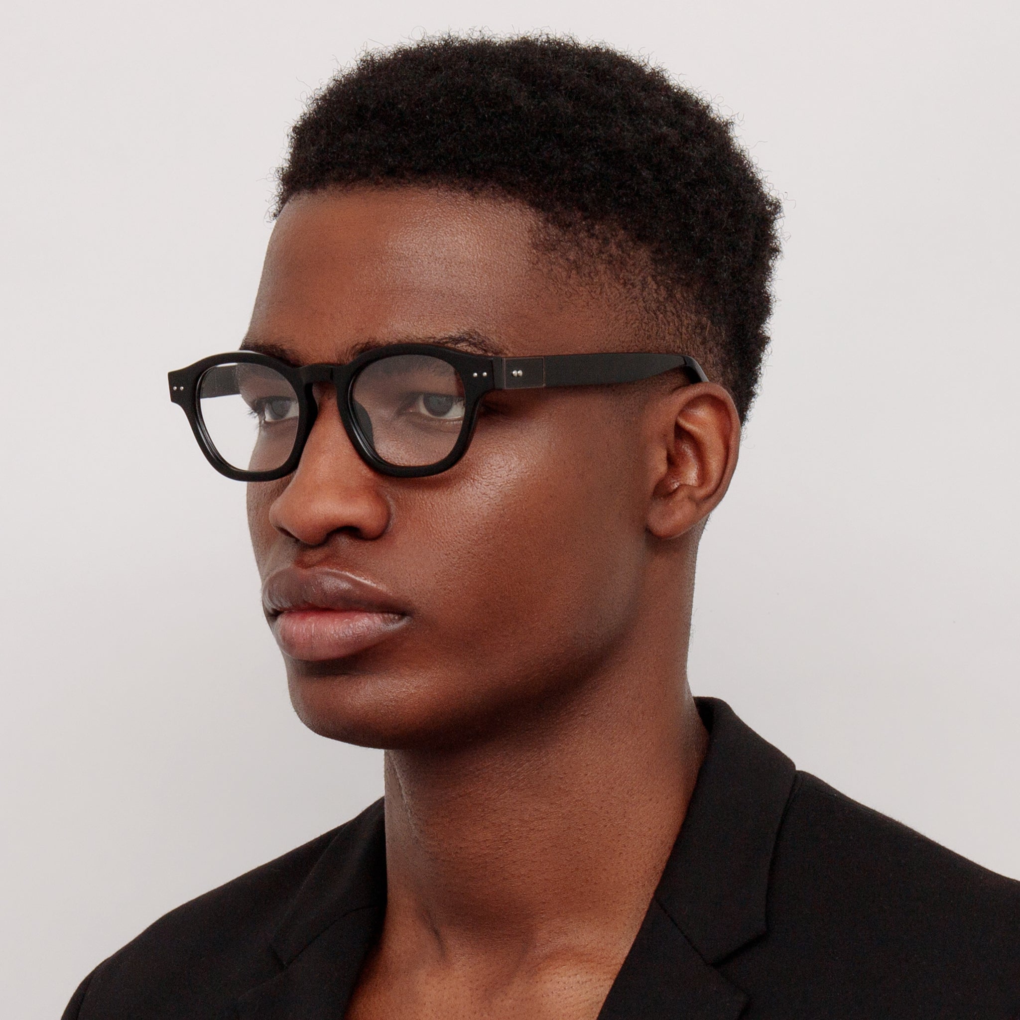 Talbot Optical in Black Matt Nickel - LINDA FARROW - Optical Frame - 