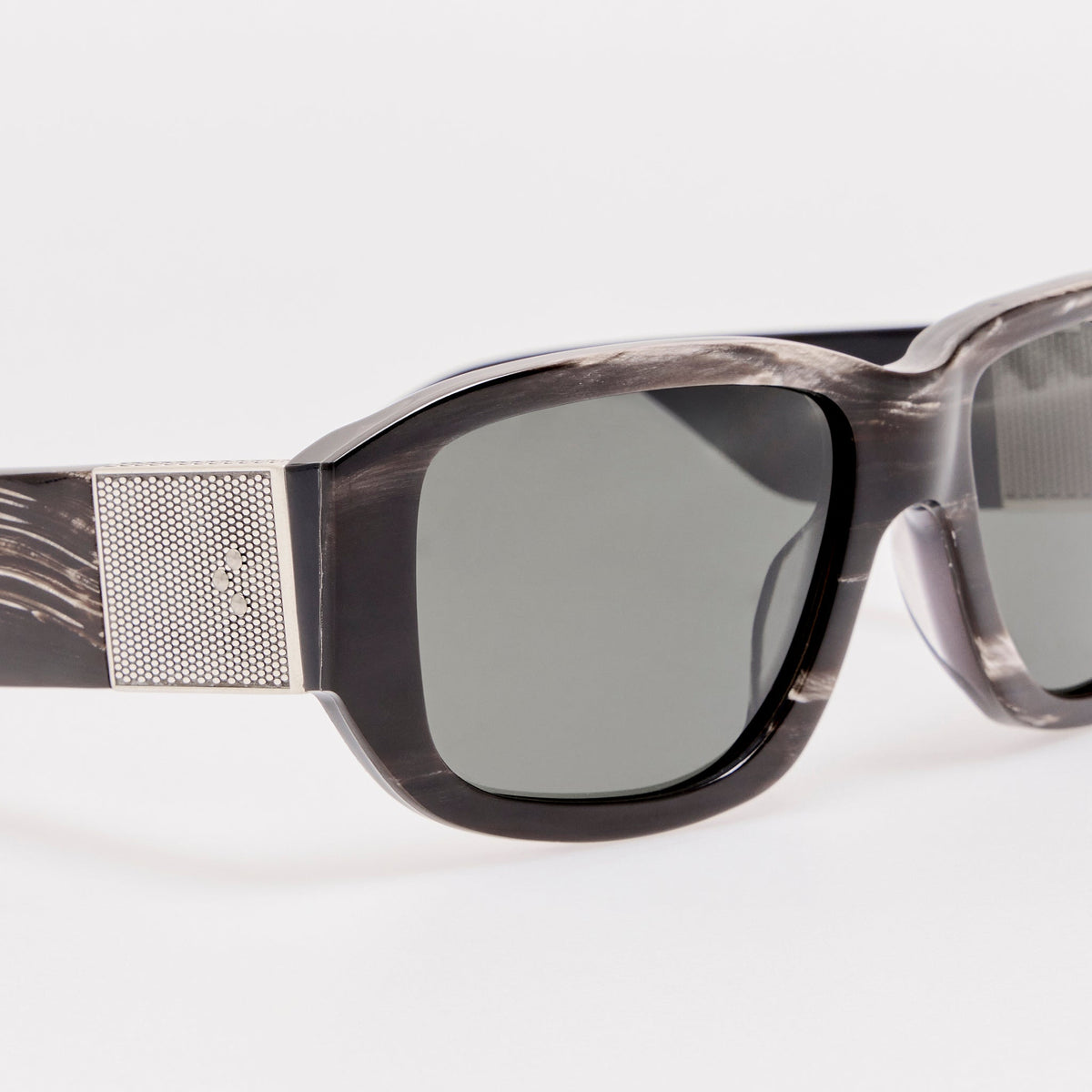 Vlad Sunglasses in Buffalo Horn and 925 Sterling Silver - LINDA FARROW-Sunglasses-