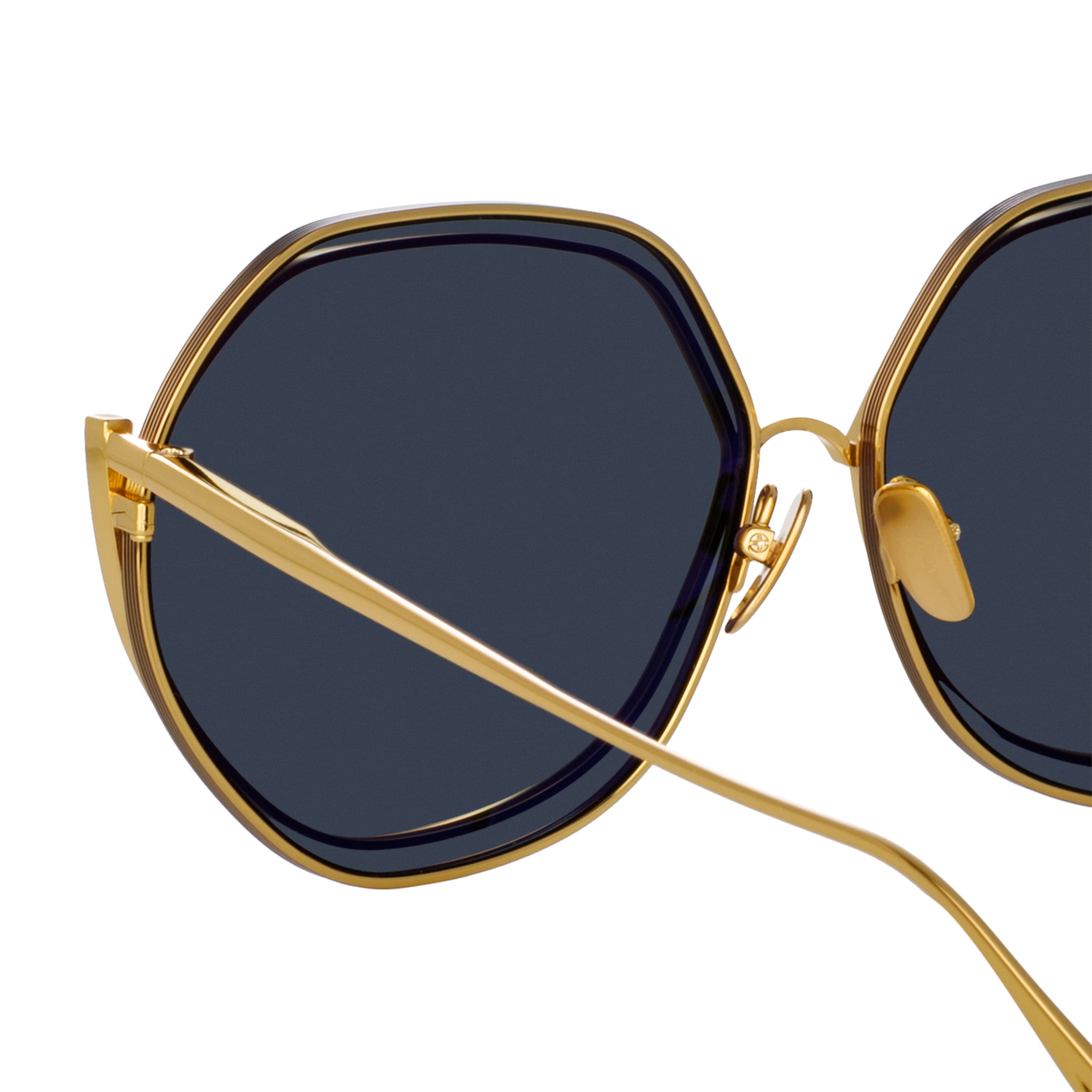 Aspen Sunglasses in 22K Gold and Grey