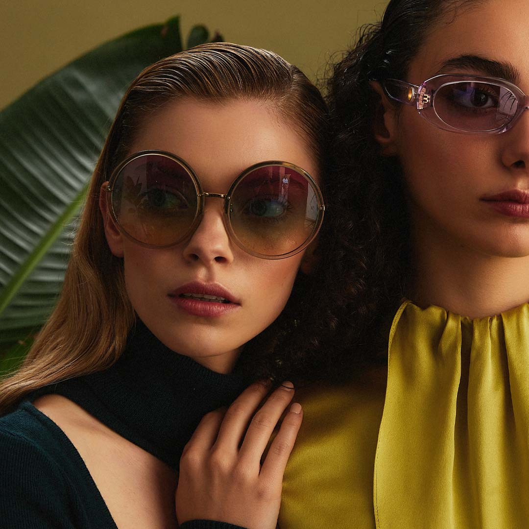 Kew Sunglasses in 22K Gold and Purple