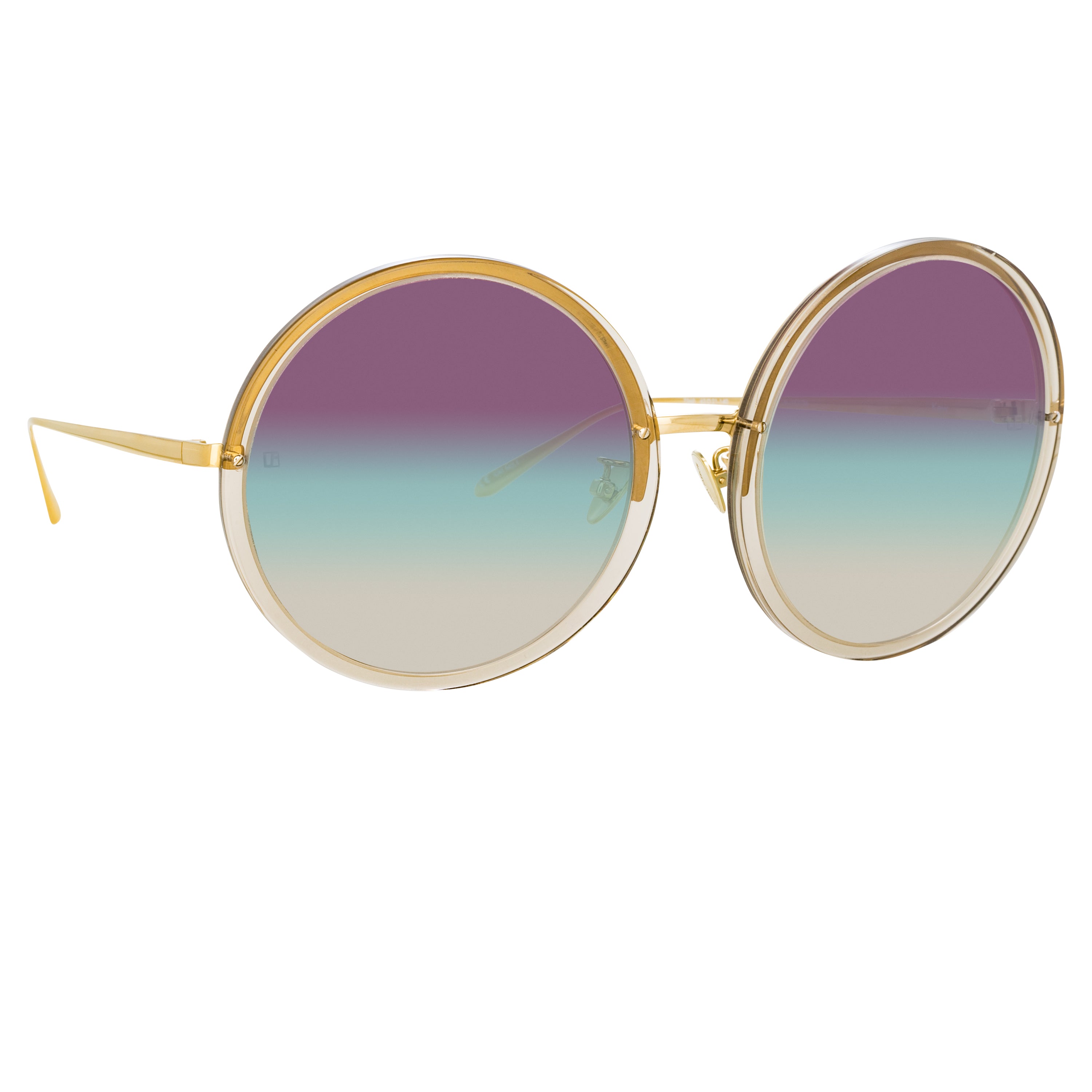 Kew Sunglasses in 22K Gold and Purple