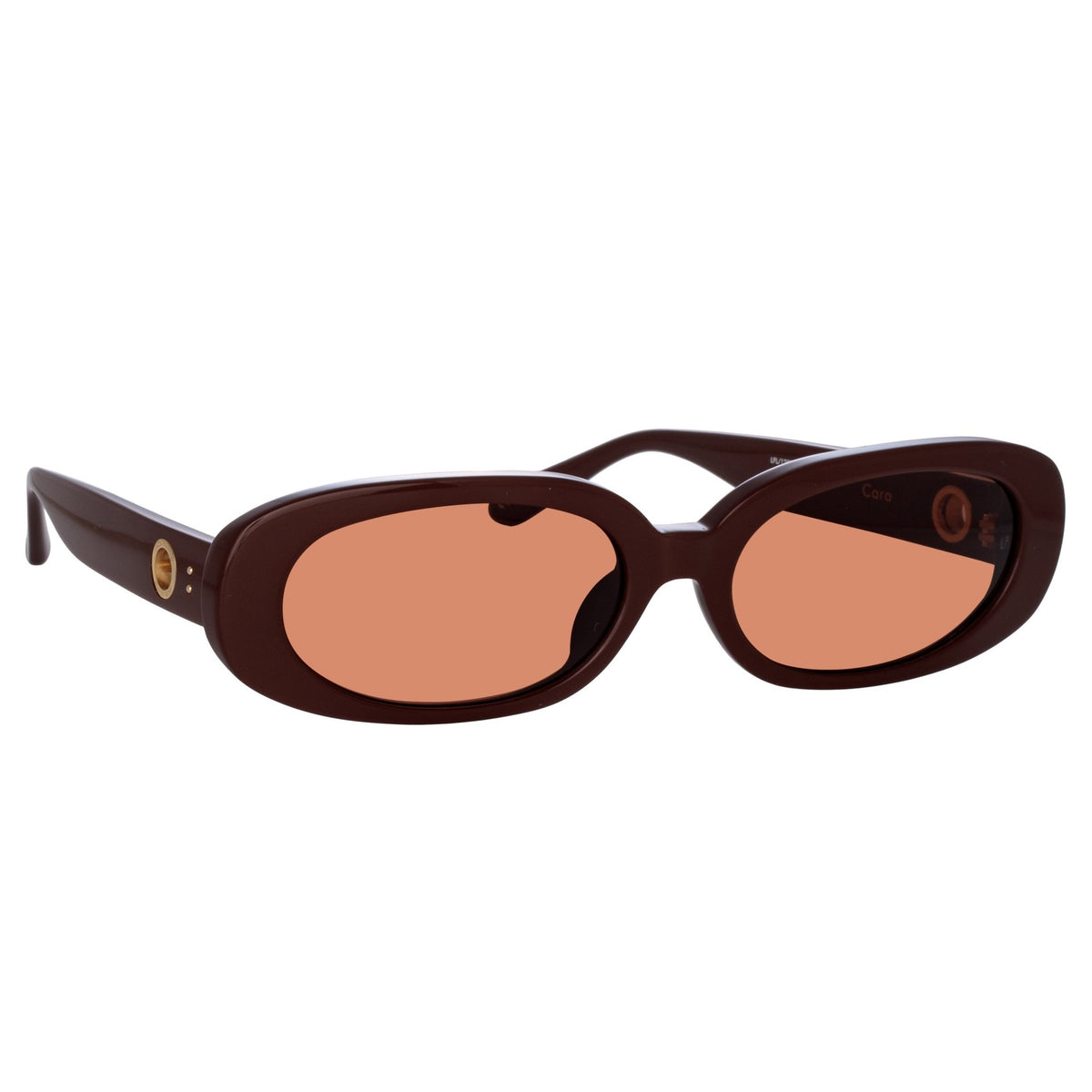 Cara Sunglasses in Brown - LINDA FARROW-Sunglasses-