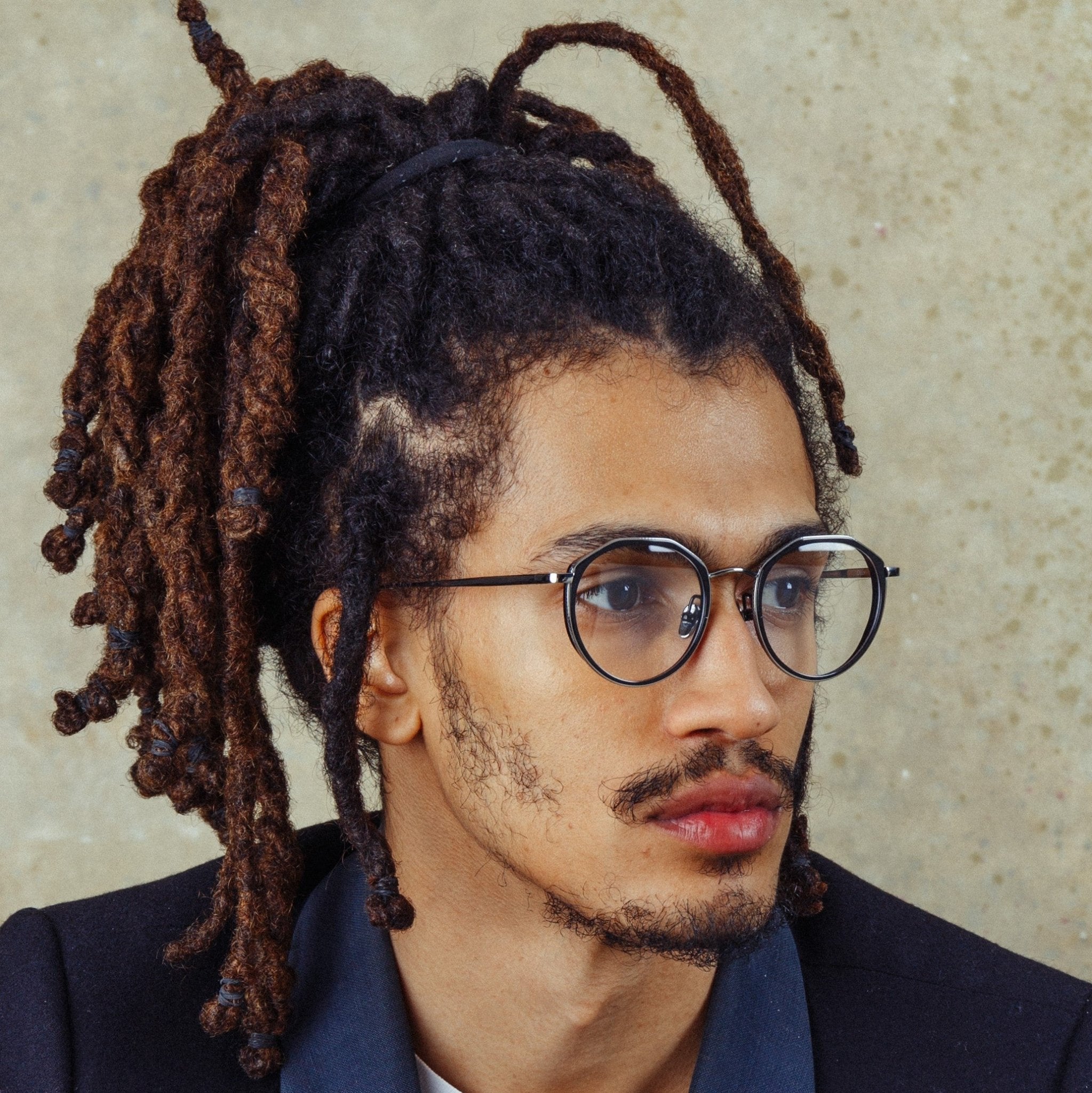 Cesar Optical Frame in 22K White Gold and Black - LINDA FARROW - Optical Frame - 