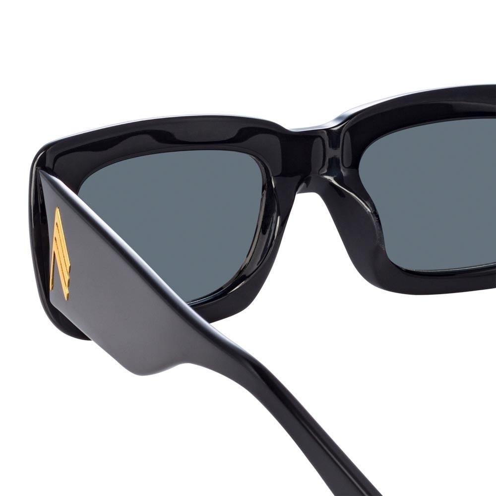 Marfa Rectangular Sunglasses in Black - LINDA FARROW - Sunglasses - 
