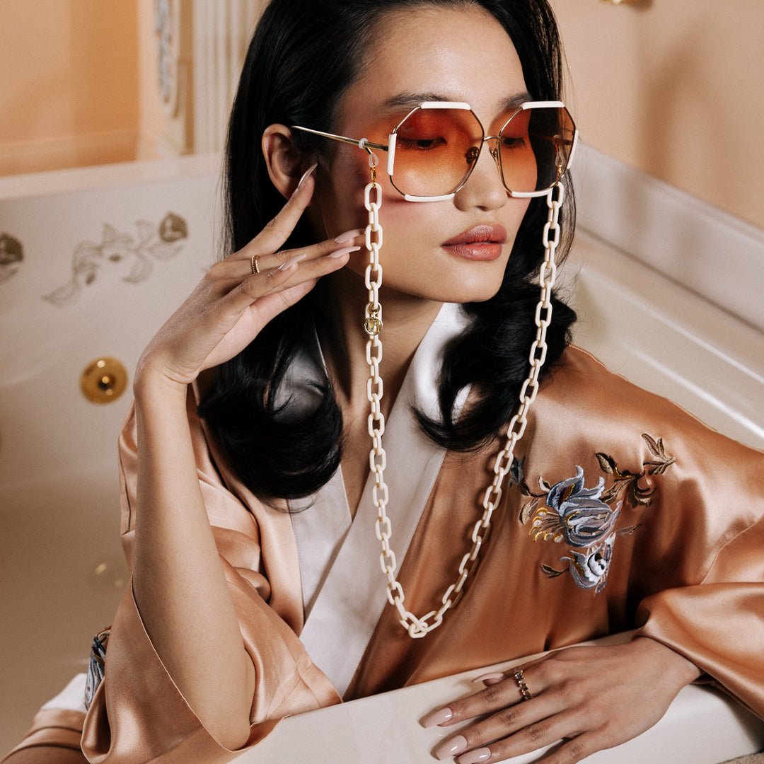 Margot Sunglasses in Cream - LINDA FARROW - Sunglasses - 