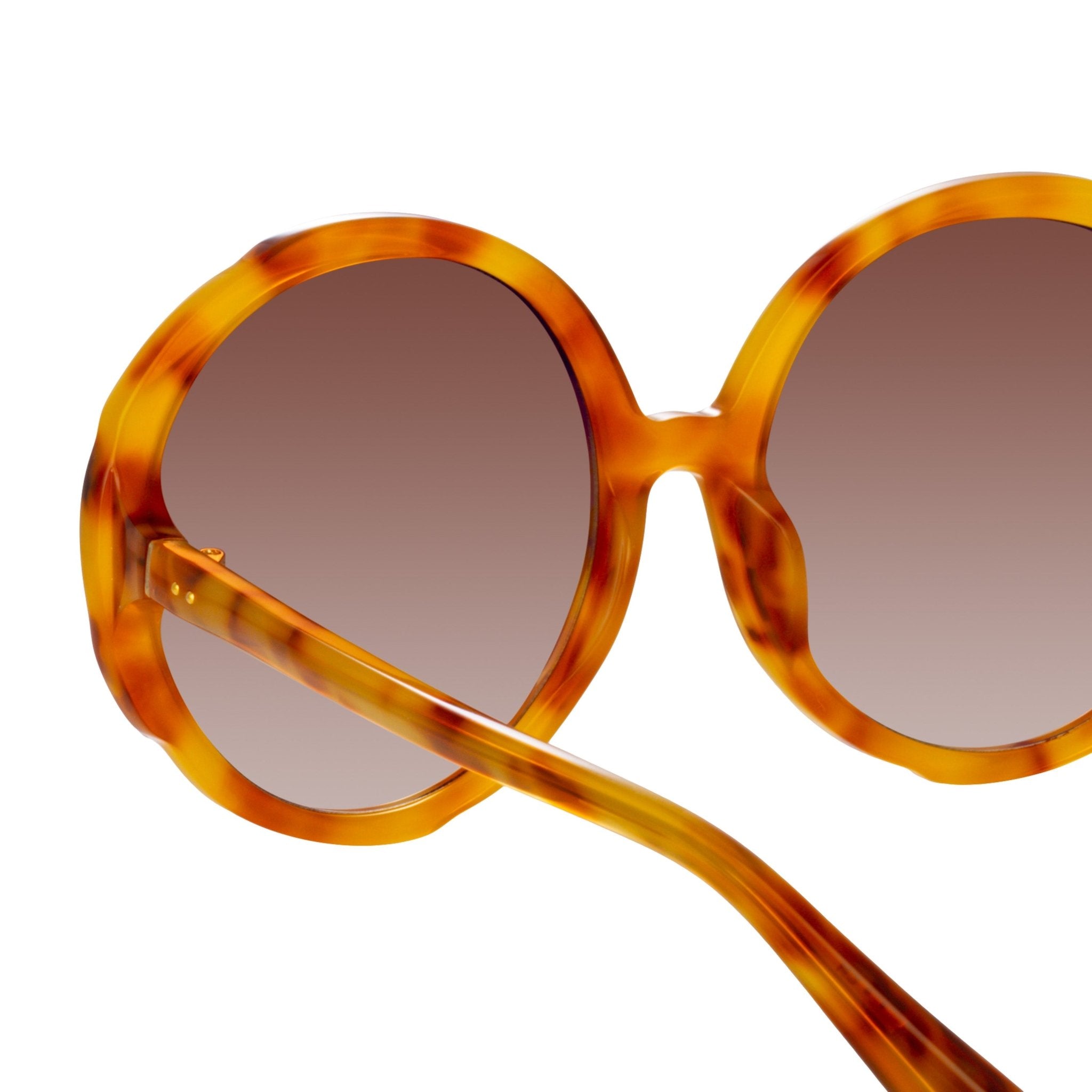 Otavia Sunglasses in Saffron Tortoiseshell - LINDA FARROW-Sunglasses-